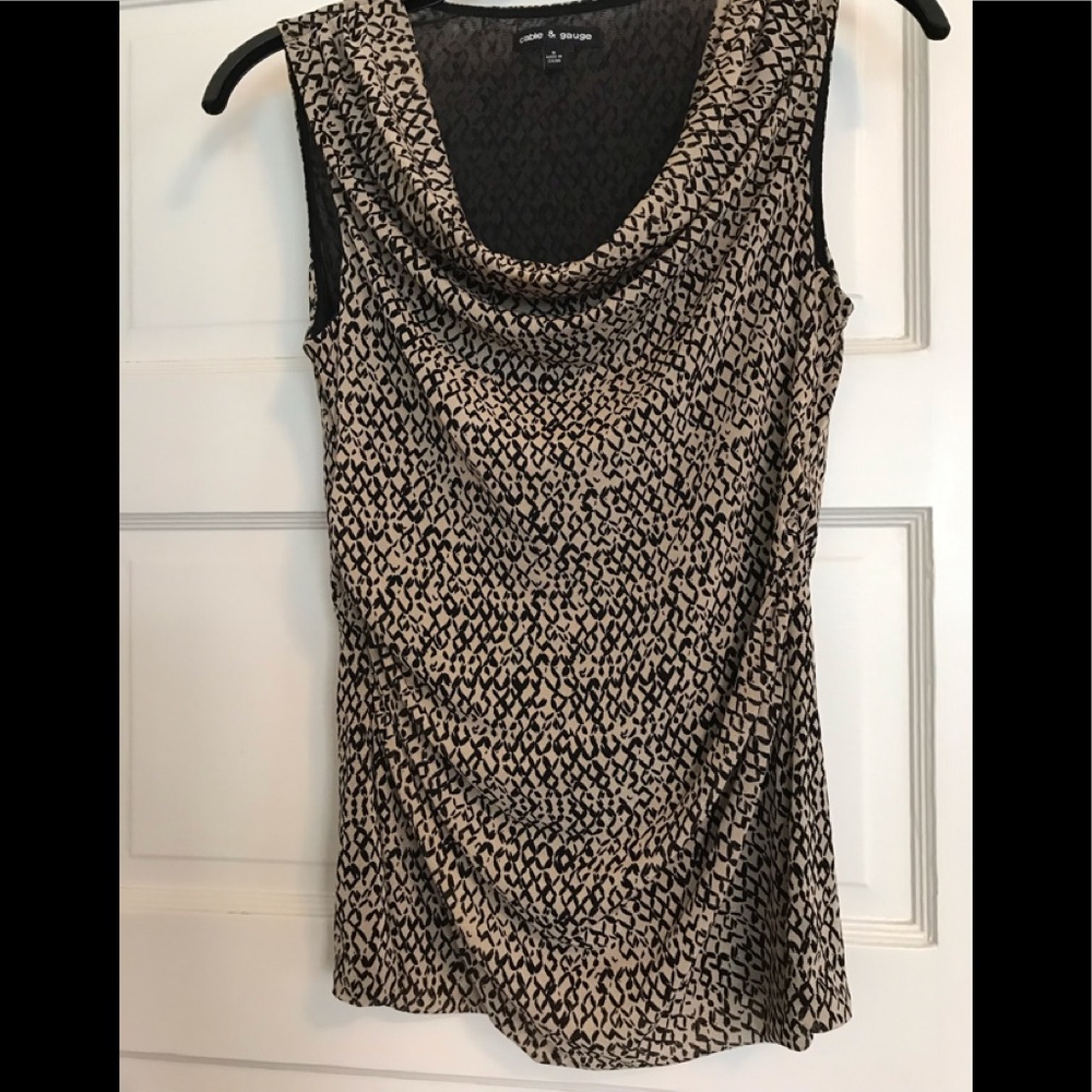 Sleeveless Drape Neckline Top